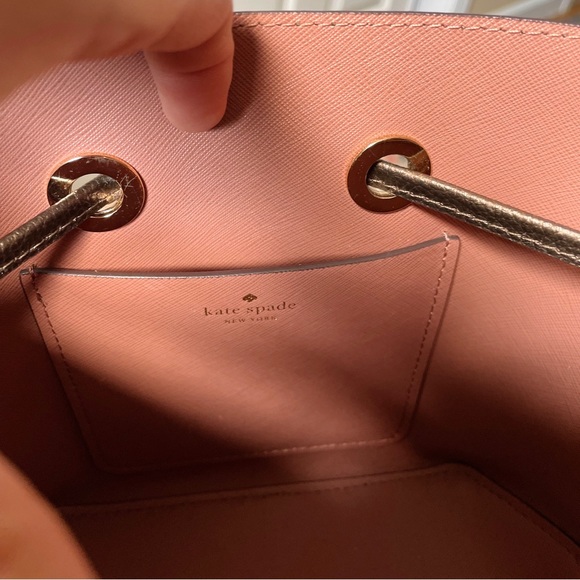 kate spade Eva Bucket bag satchel removable adjustable crossbody small/mini ash - Picture 14 of 15